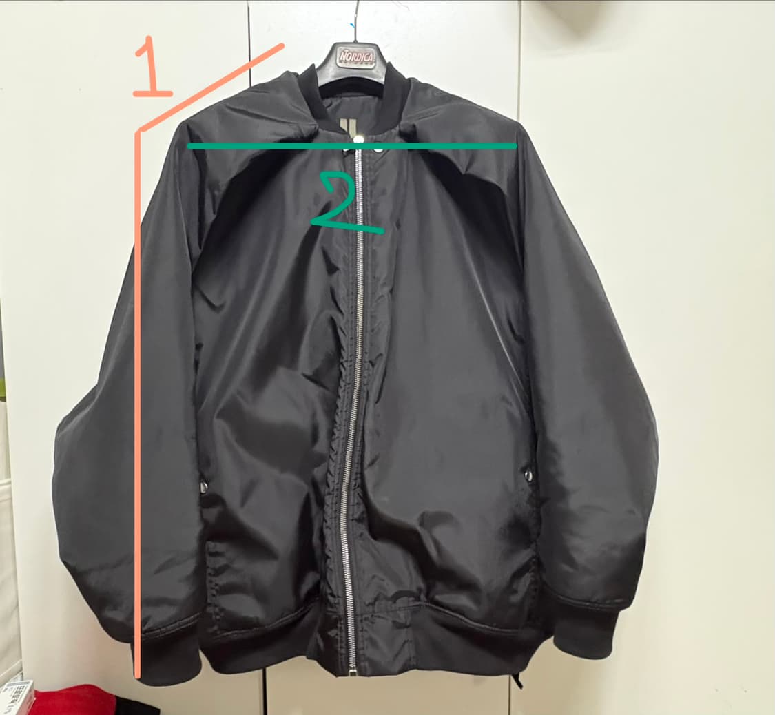 릭오웬스 다크쉐도우 컨버터블 점보 피터 플라이트 자켓 L 상품이미지3