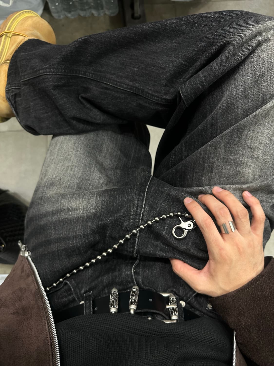 Black Heavy - 검정 묵직 바지체인 상품이미지4