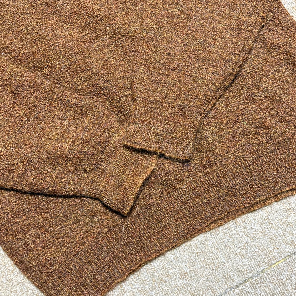 70~80s 버진울 브라운 모크넥 상품이미지2