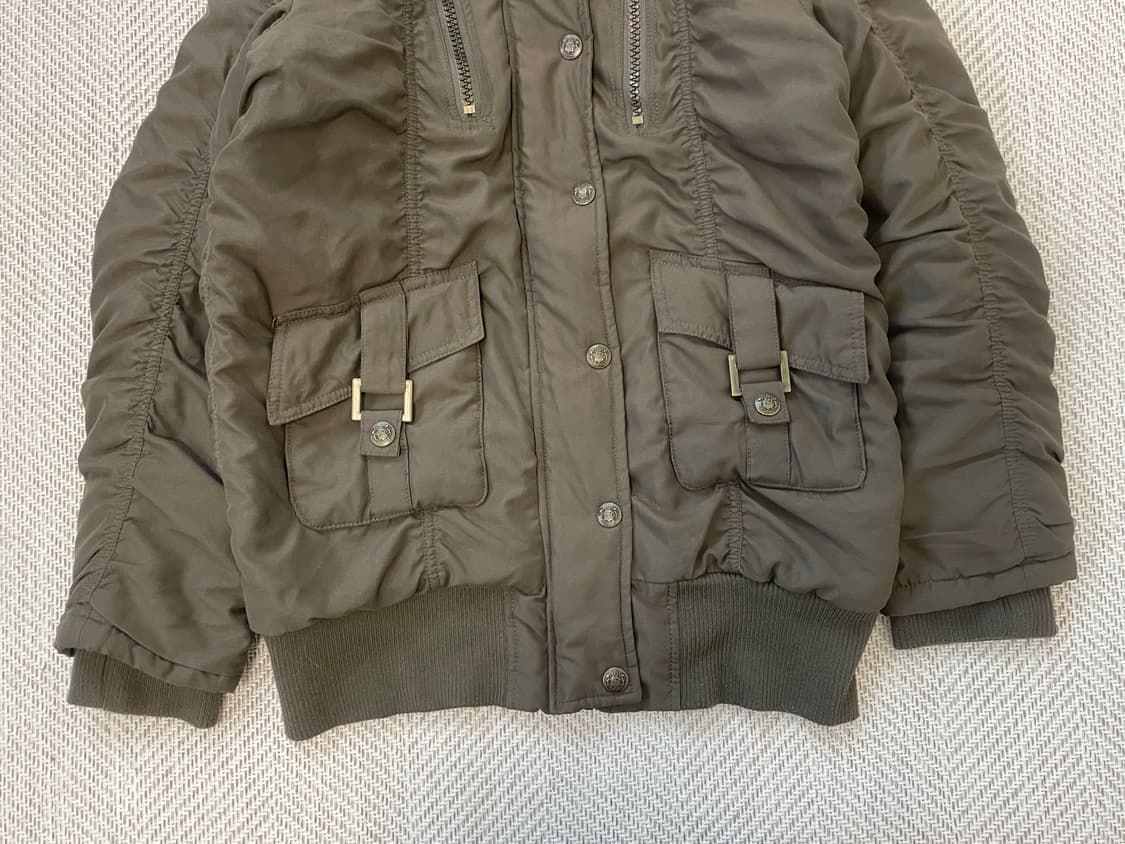 빈티지 밀리터리 셔링 퍼트리밍 파카 y2k  goa J03944 상품이미지3
