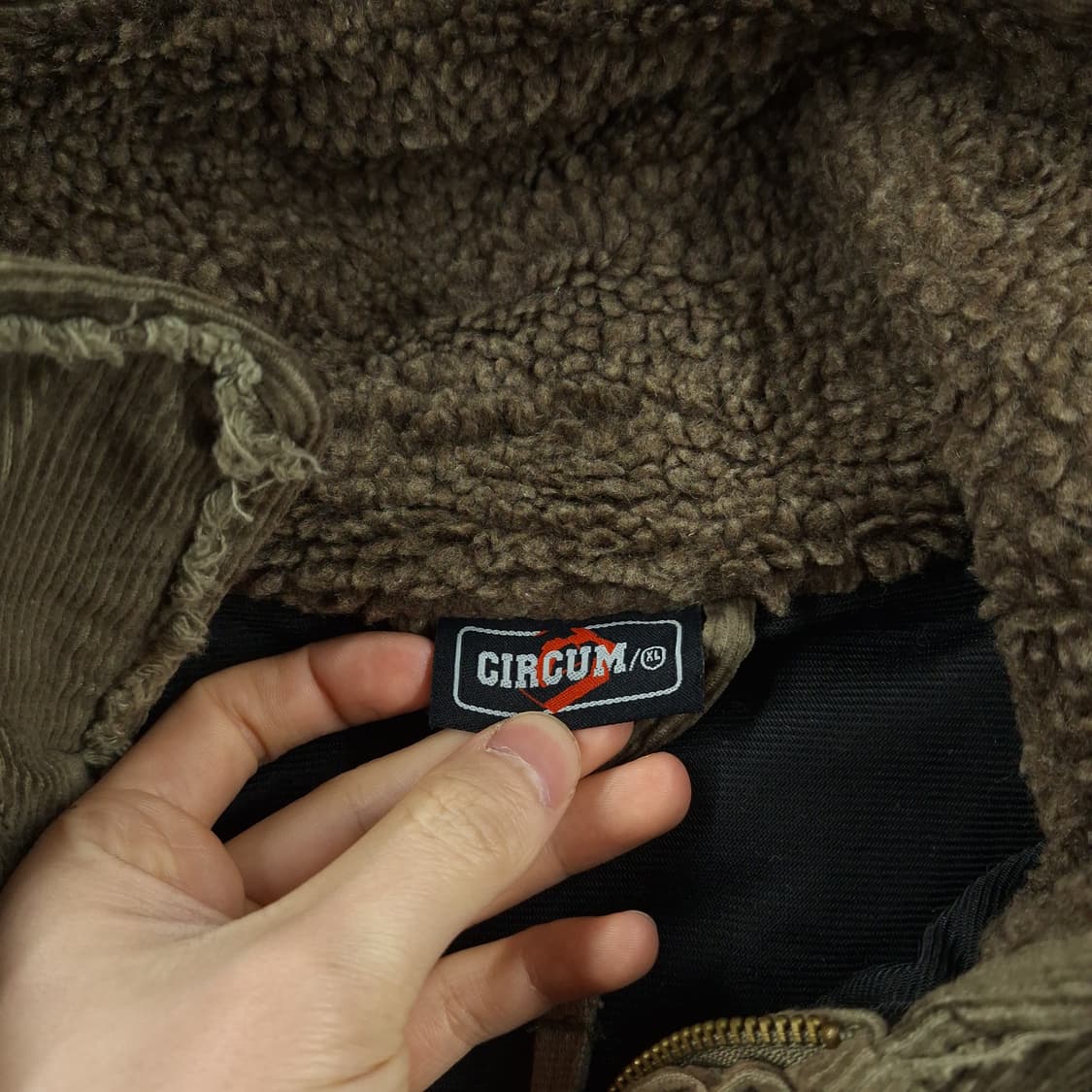 CIRCUM JP 카키 코듀로이 골덴 암패치 투웨이 이너플리스 기모 자켓 상품이미지7