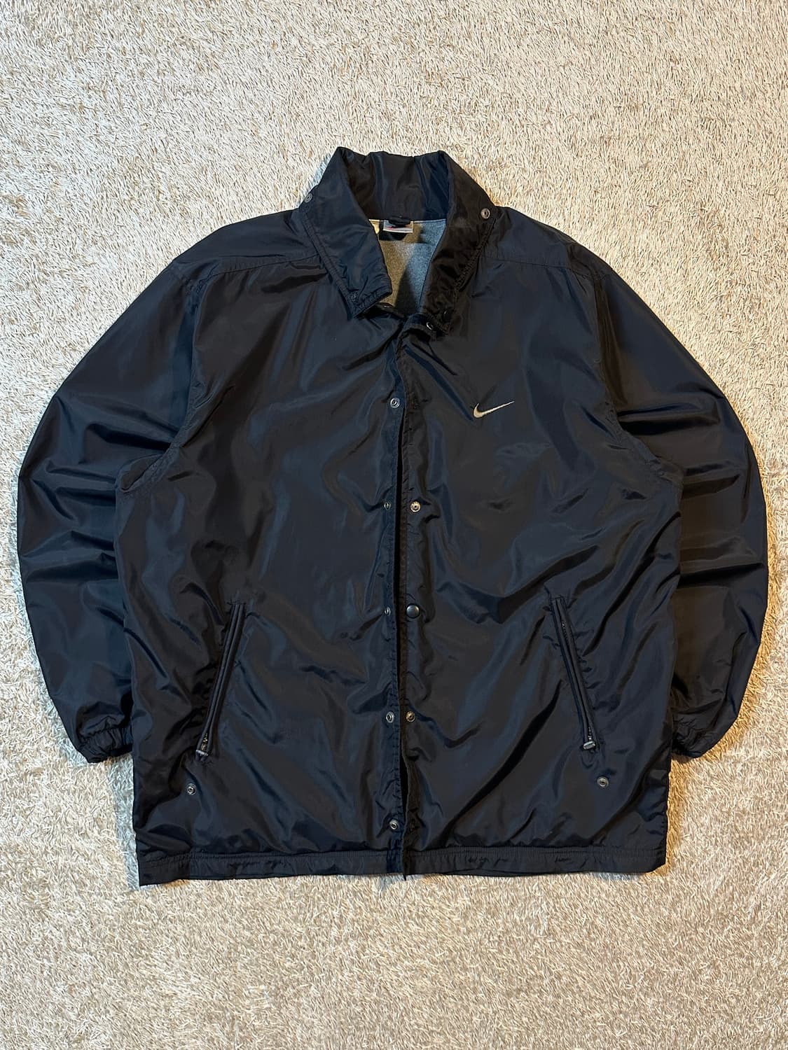희귀) 90's 나이키 올드스쿨 백로고 코치 자켓 블랙 상품이미지1