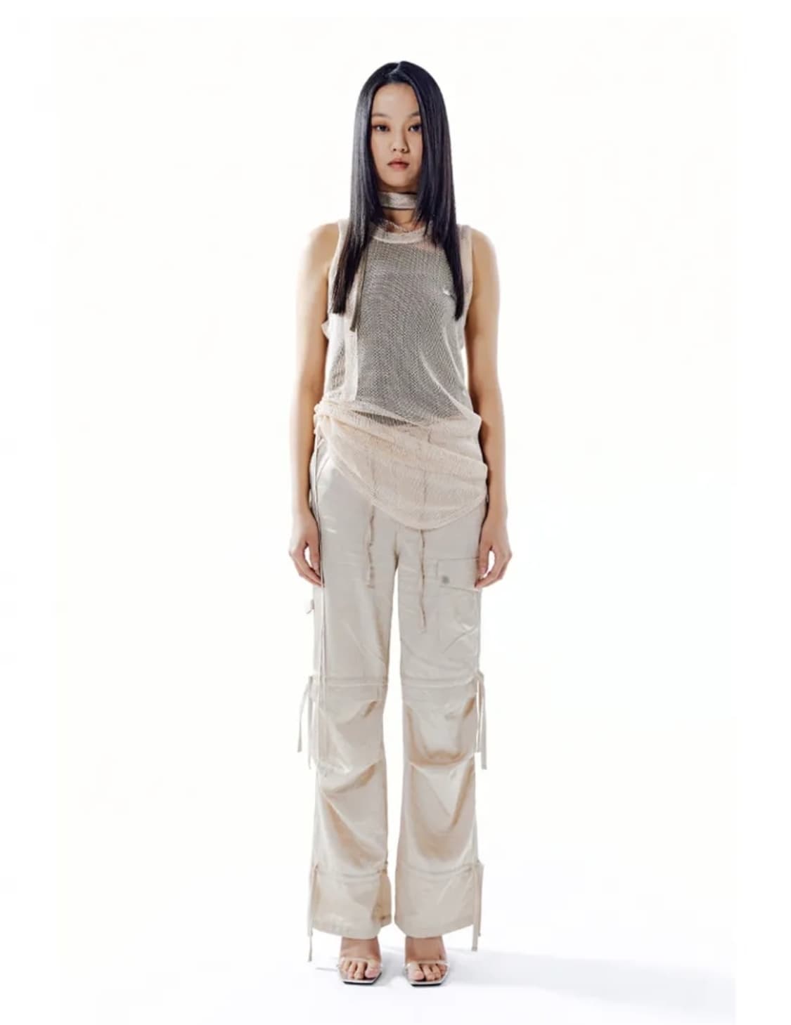 데비어퍼 시아 샤이닝 스트렙 밴딩 팬츠 1 size 상품이미지2