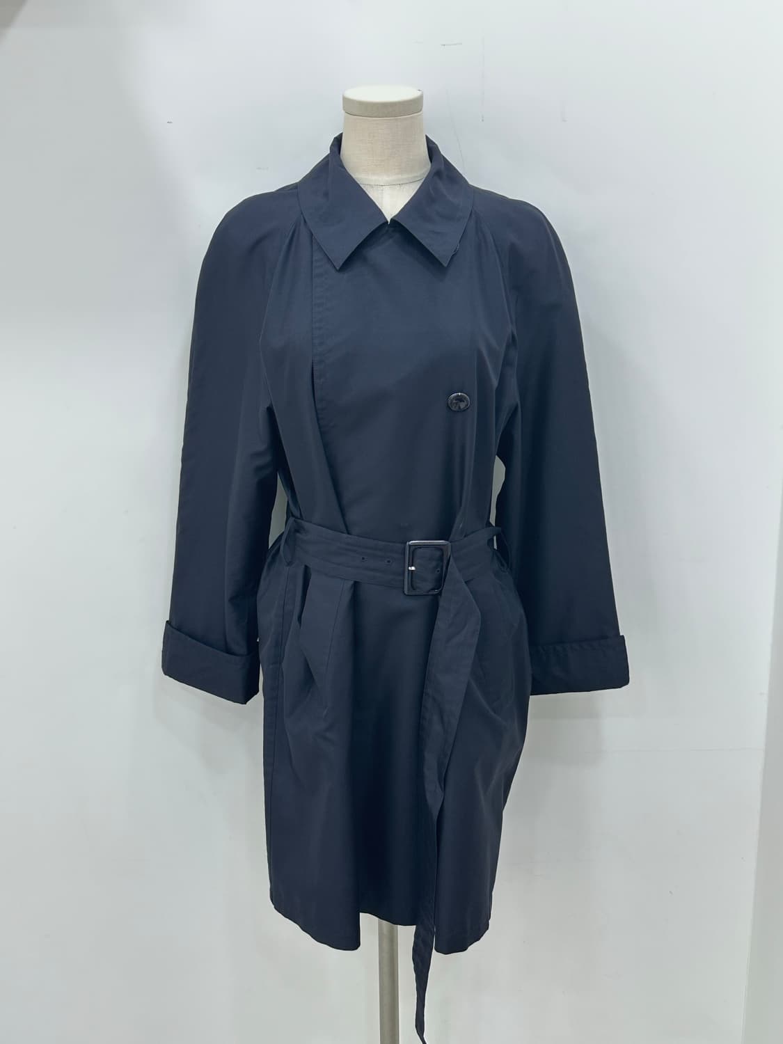 꾸레쥬 실크 더블 트렌치 상품이미지1