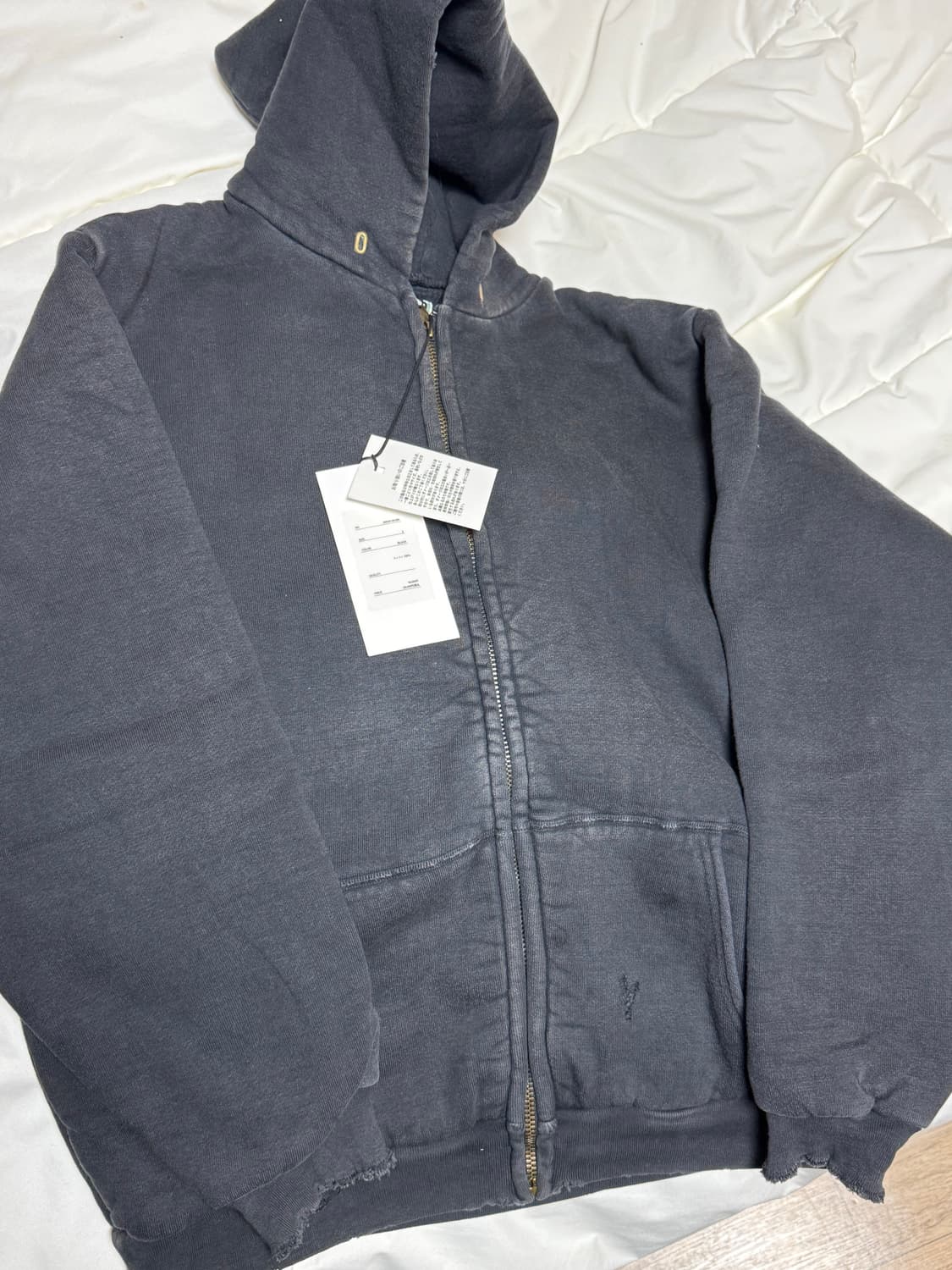 [2]아프레쎄 25 빈티지 후드 집업 블랙 상품이미지4