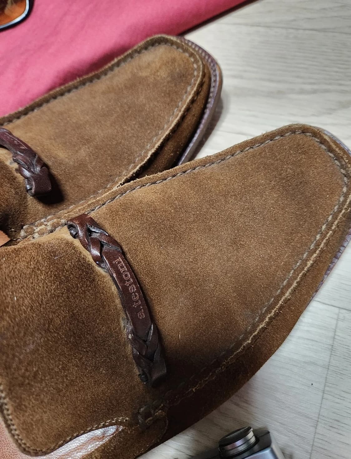 (ITALY)a.testoni 세미 스퀘어 토 라스트 스웨이드 테스토니  상품이미지3