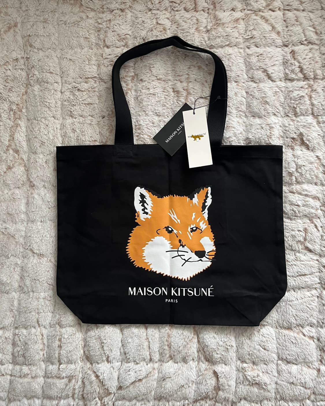메종키츠네 폭스헤드 에코백 토트백 가방 블랙 상품이미지1