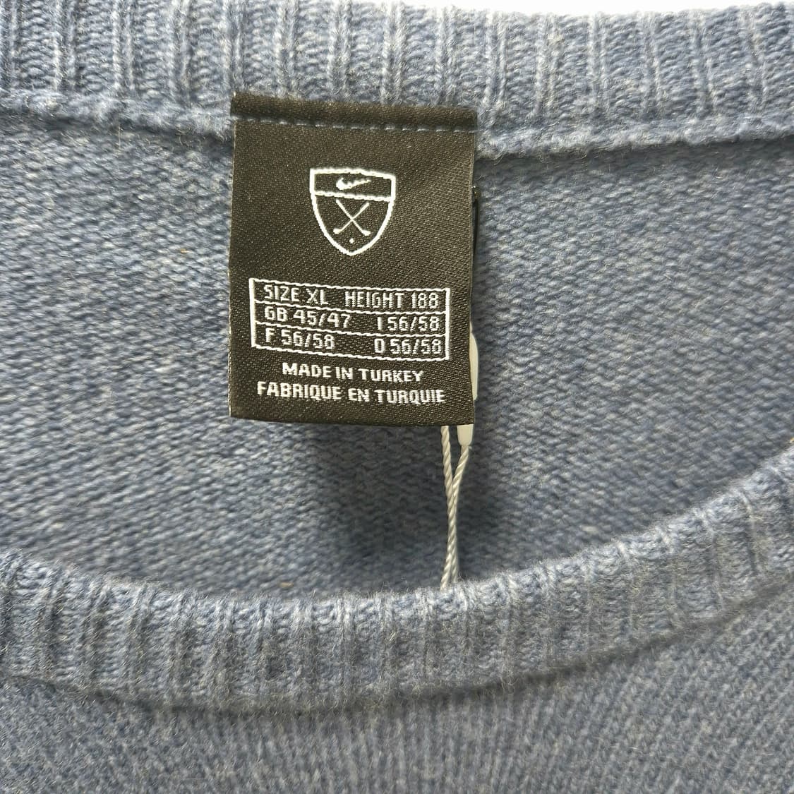 소라색 나이키 스몰 스우시 니트 XL 상품이미지4