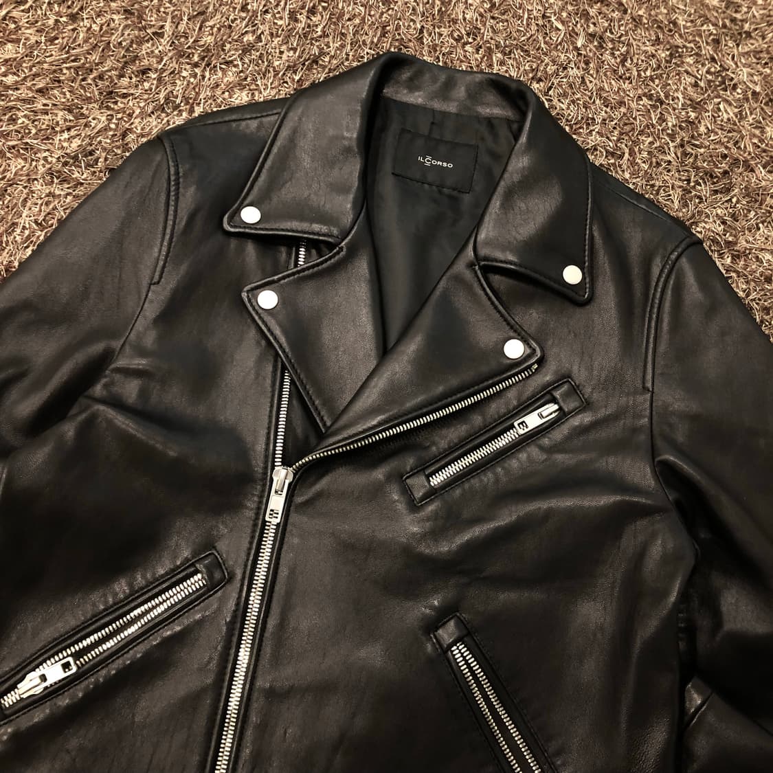 일꼬르소 양가죽 라이더 투웨이 레더 가죽 자켓 상품이미지2