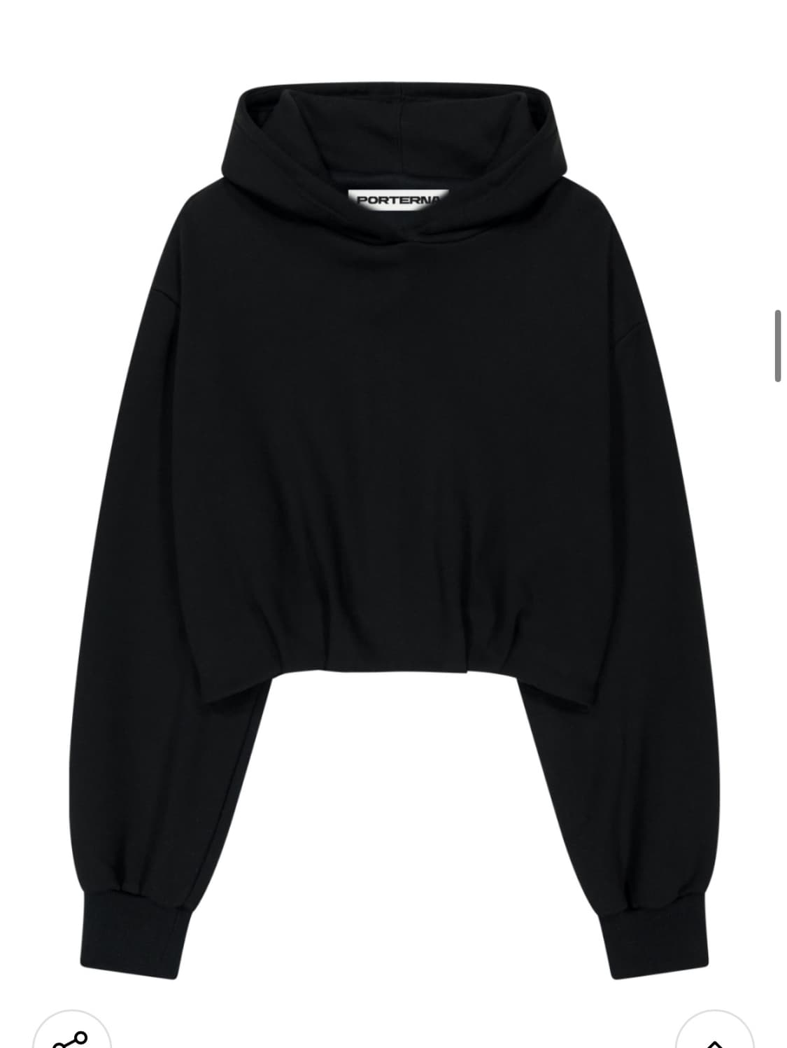 포르테나 턱 벌룬 크롭 후드티 상품이미지2