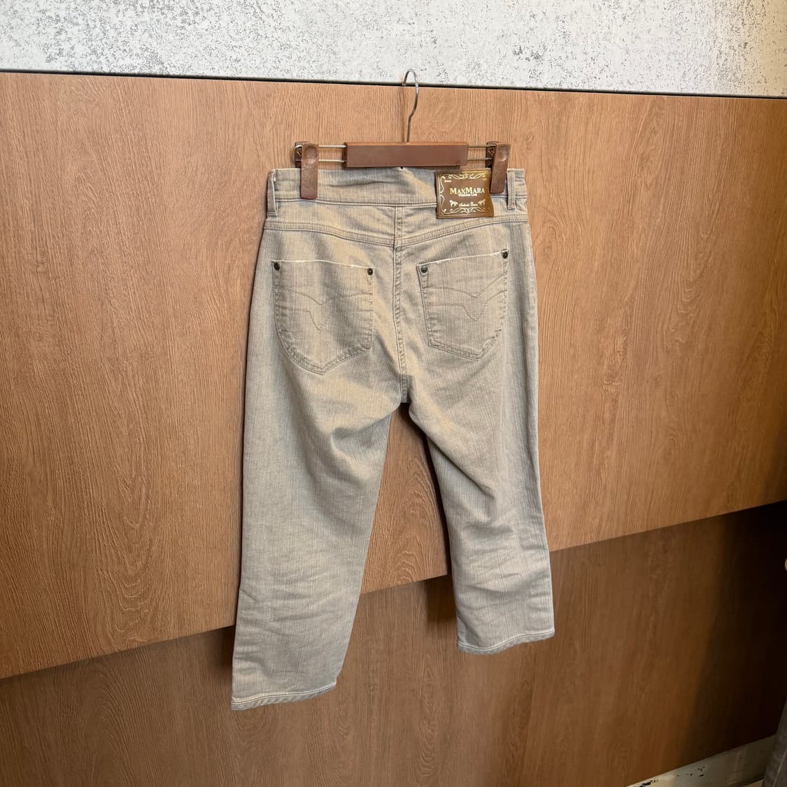 막스마라 위켄드 7부 카프리 팬츠 버튼업 디테일 베이지 브라운 상품이미지4