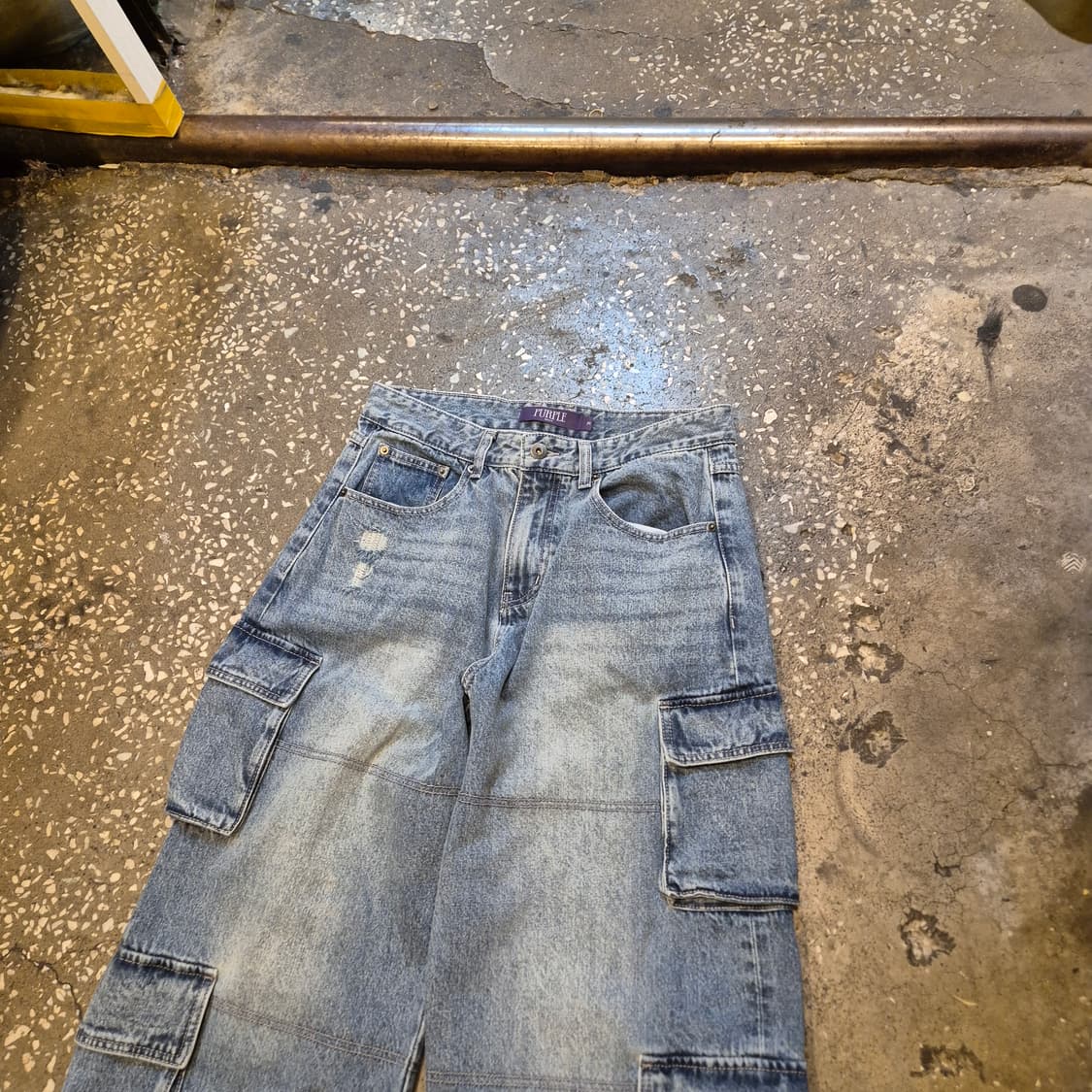 30인치 새미와이드핏 더블카고 데님팬츠  상품이미지6