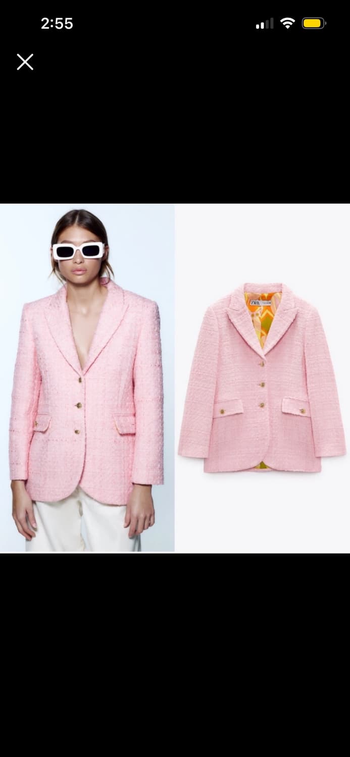 Zara 자라 슬림 오버핏 트위드 자켓 상품이미지1