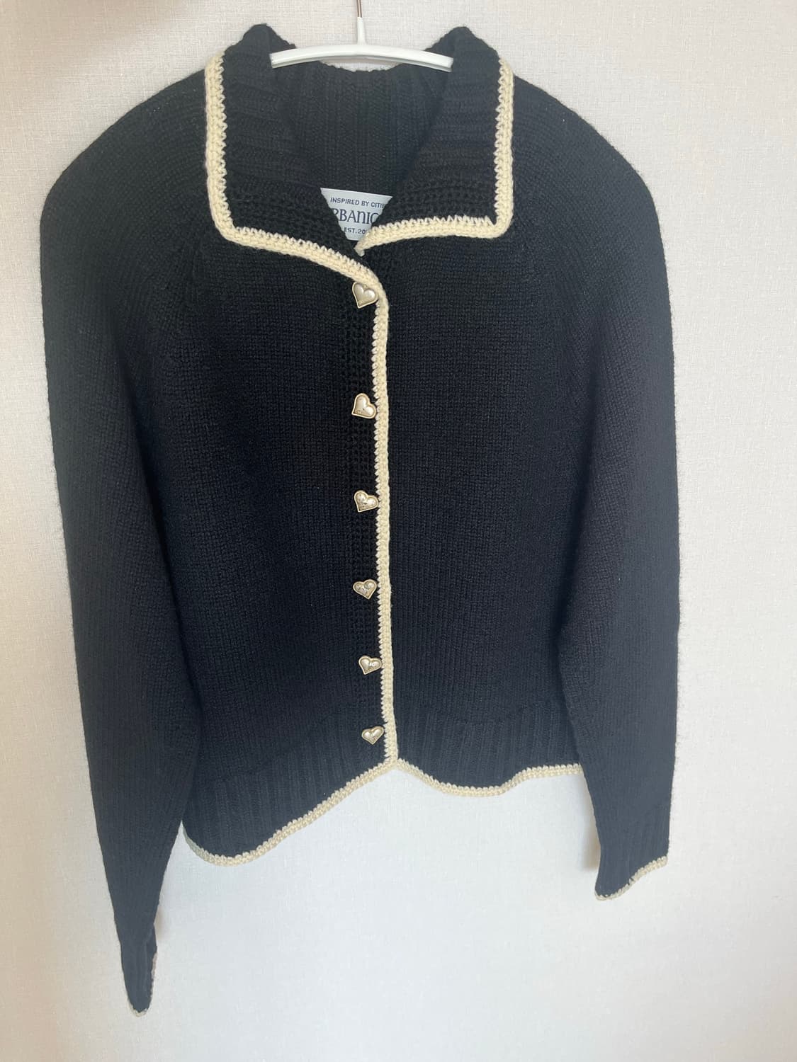 얼비닉30 하트 크로쉐 가디건 상품이미지1