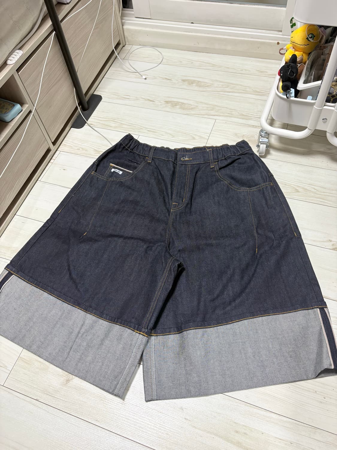 앵글런 turn up selvedge denim half pants  상품이미지8