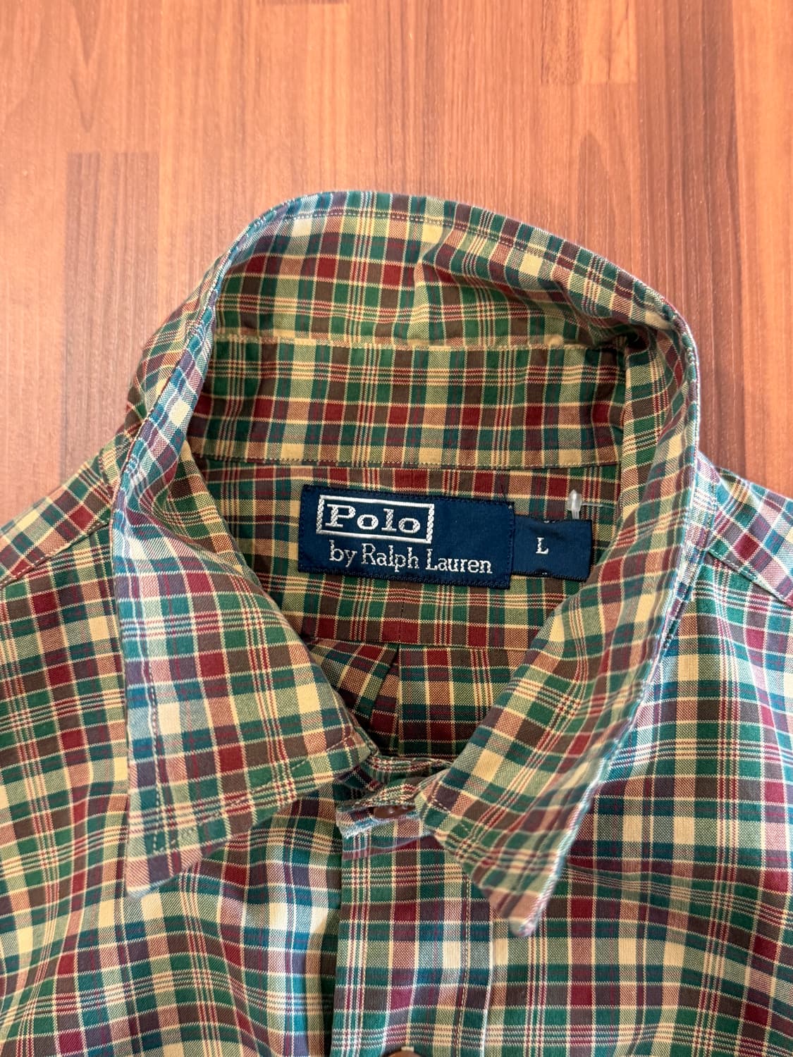 90-00s Polo RL 폴로 랄프로렌 스웨이드 엘보 체크 셔츠 상품이미지7