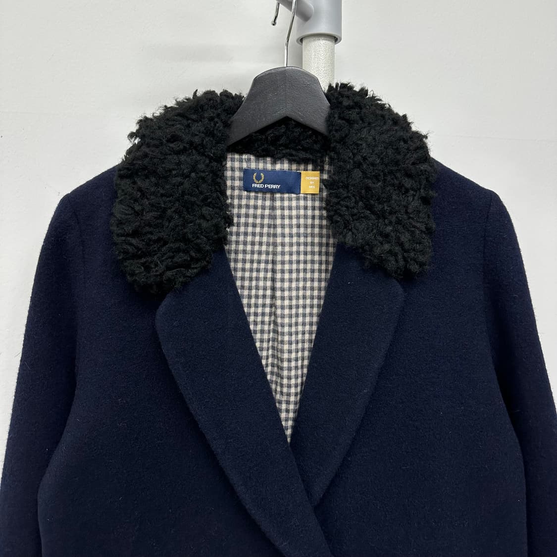 프레드페리 보아퍼 카라 울 앙고라 코트 상품이미지2