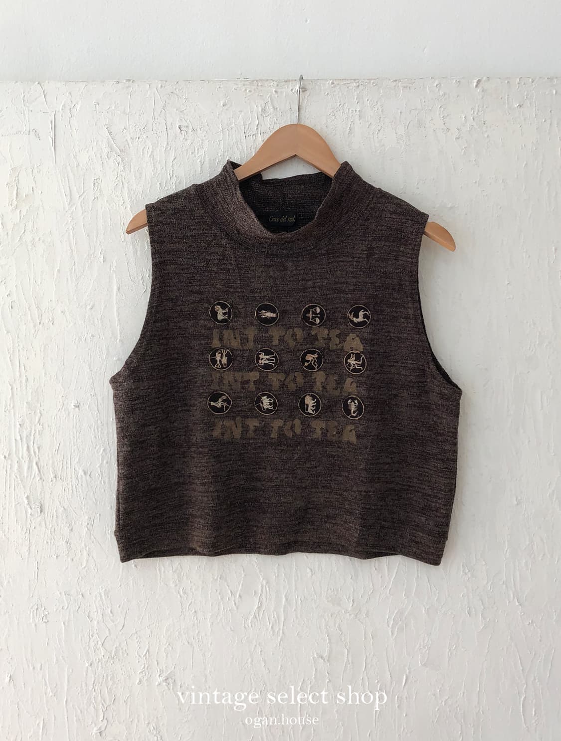 vintage zodiac sleeveless knit top 상품이미지3