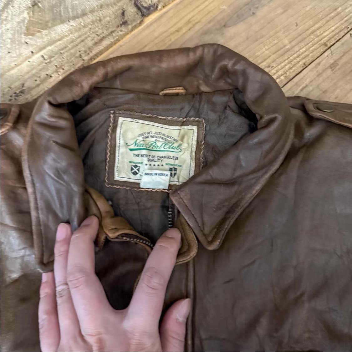 빈티지 A2 스타일 양가죽 플라이트 레더 자켓 상품이미지2