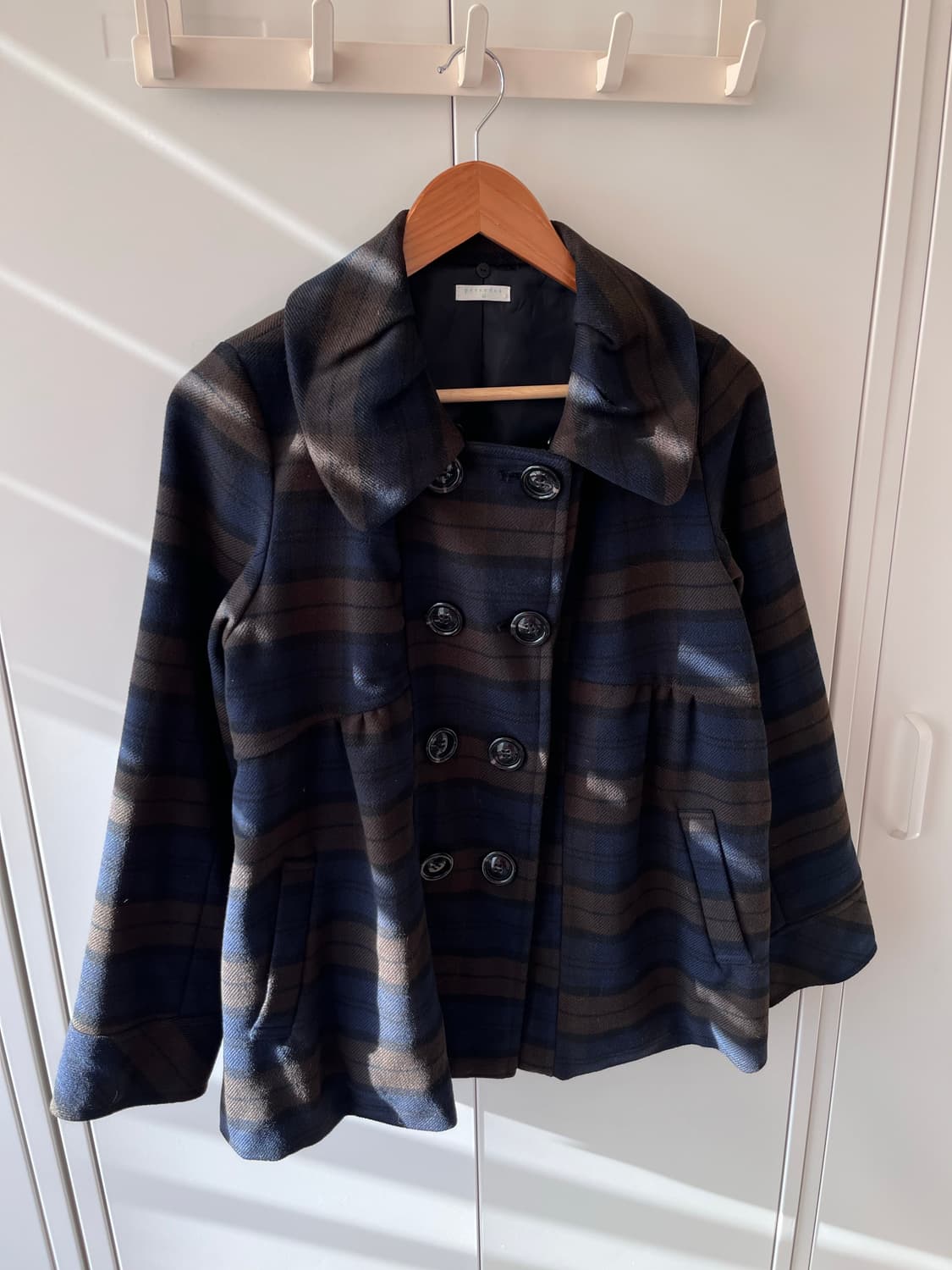 Persodea 더블 버튼 체크 피코트  상품이미지6