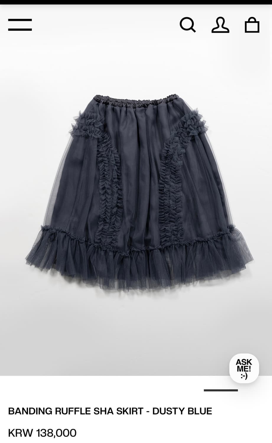 생긴스튜디오 ruffle sha skirt 상품이미지1