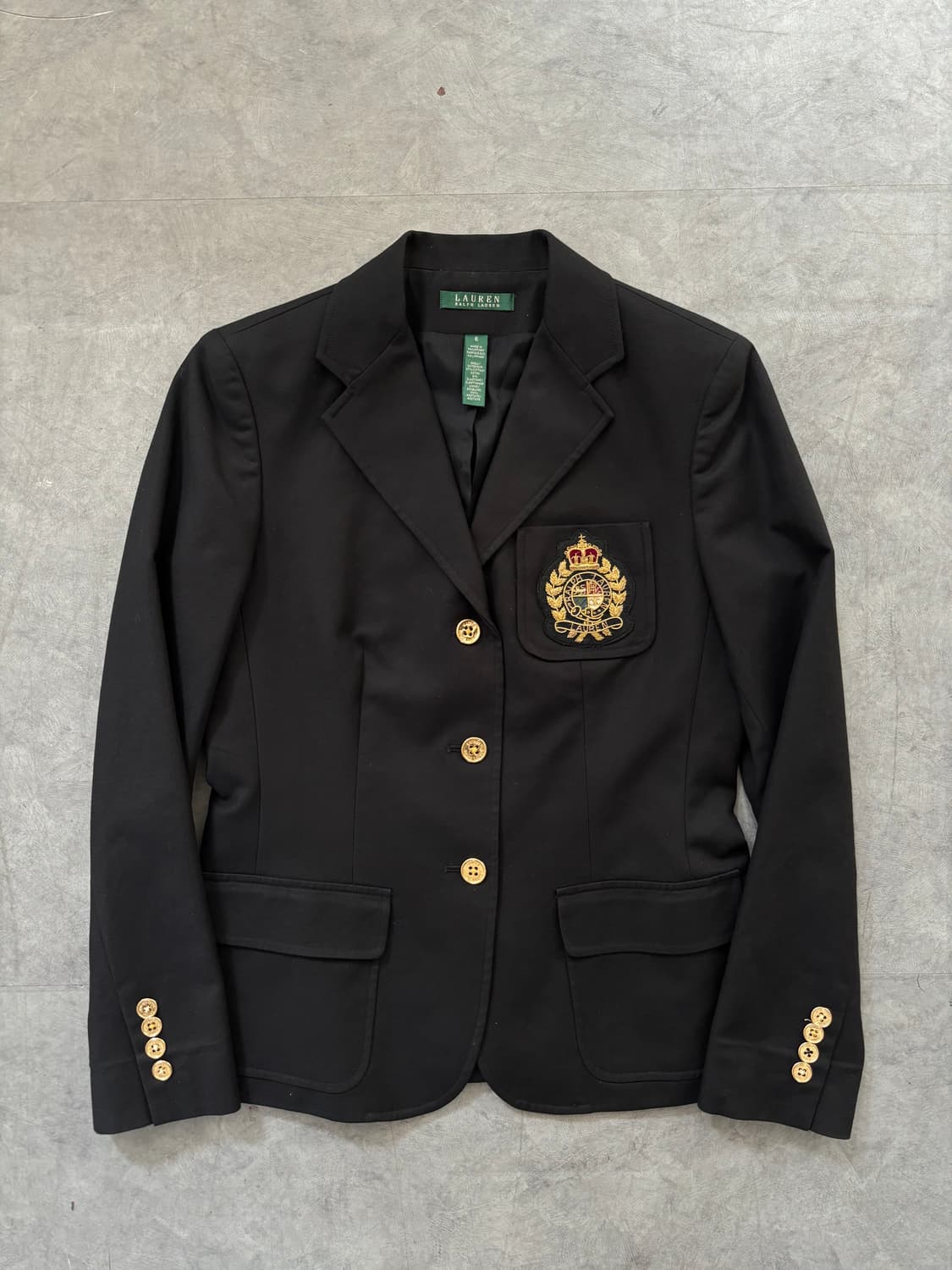Polo 랄프로렌 블랙 와펜 금장 버튼 블레이저 상품이미지2