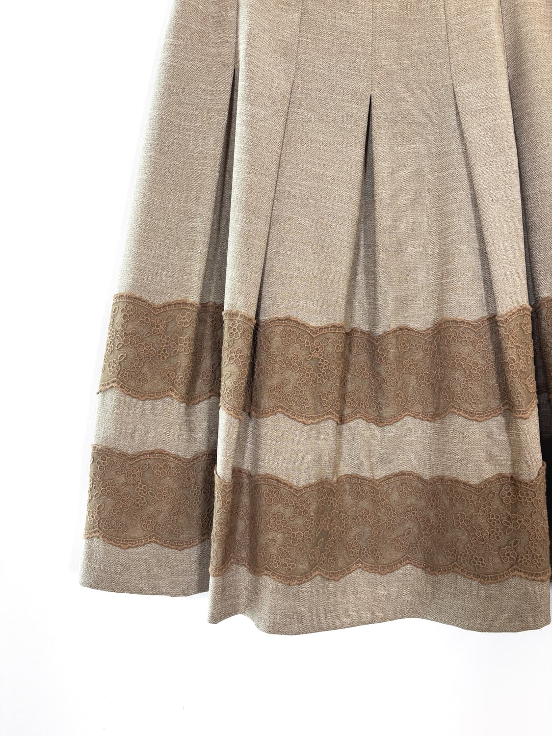 빈티지 레이스 미디 스커트 상품이미지3