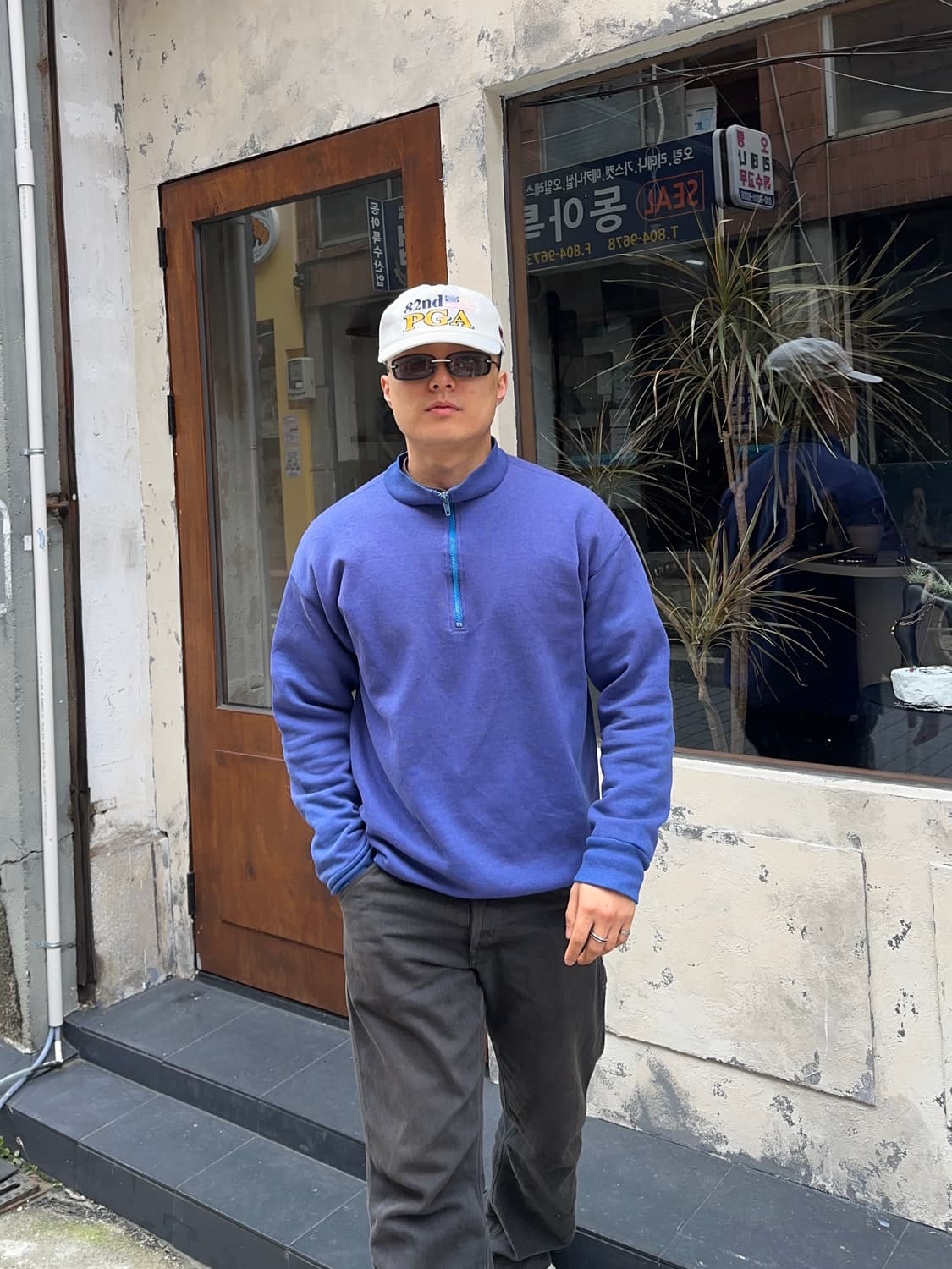 90’s Discus Athletic faded half zip-up  상품이미지1