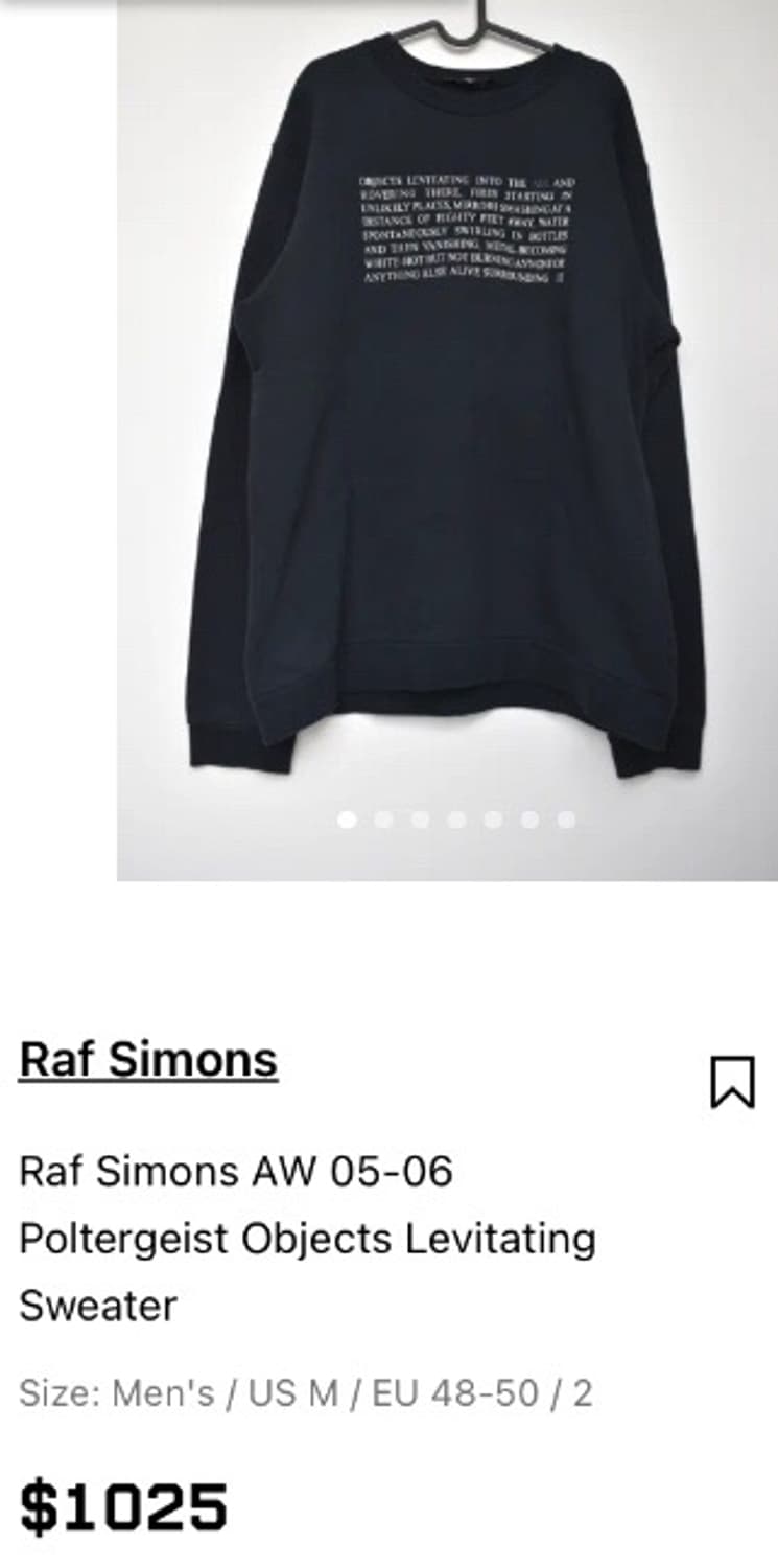 raf simons 라프시몬스 2005년 아키이브 스웨트셔츠 상품이미지5