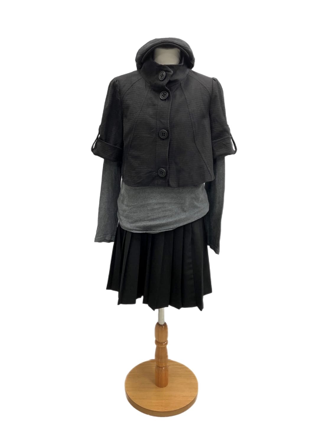 Black crop jacket coat 상품이미지4