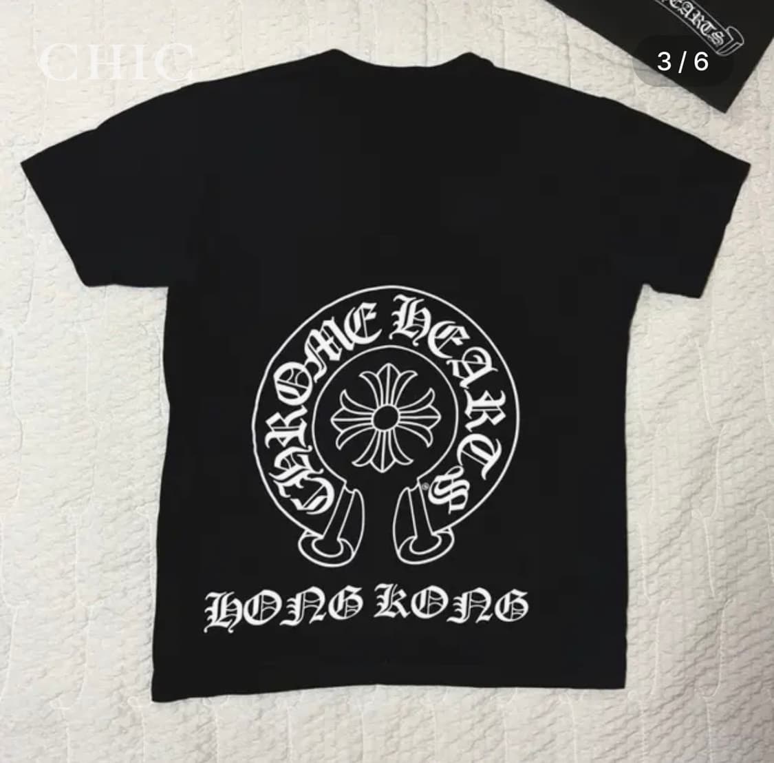 크롬하츠 홀스슈 홍콩 한정 반팔 티셔츠 (블랙) 상품이미지3