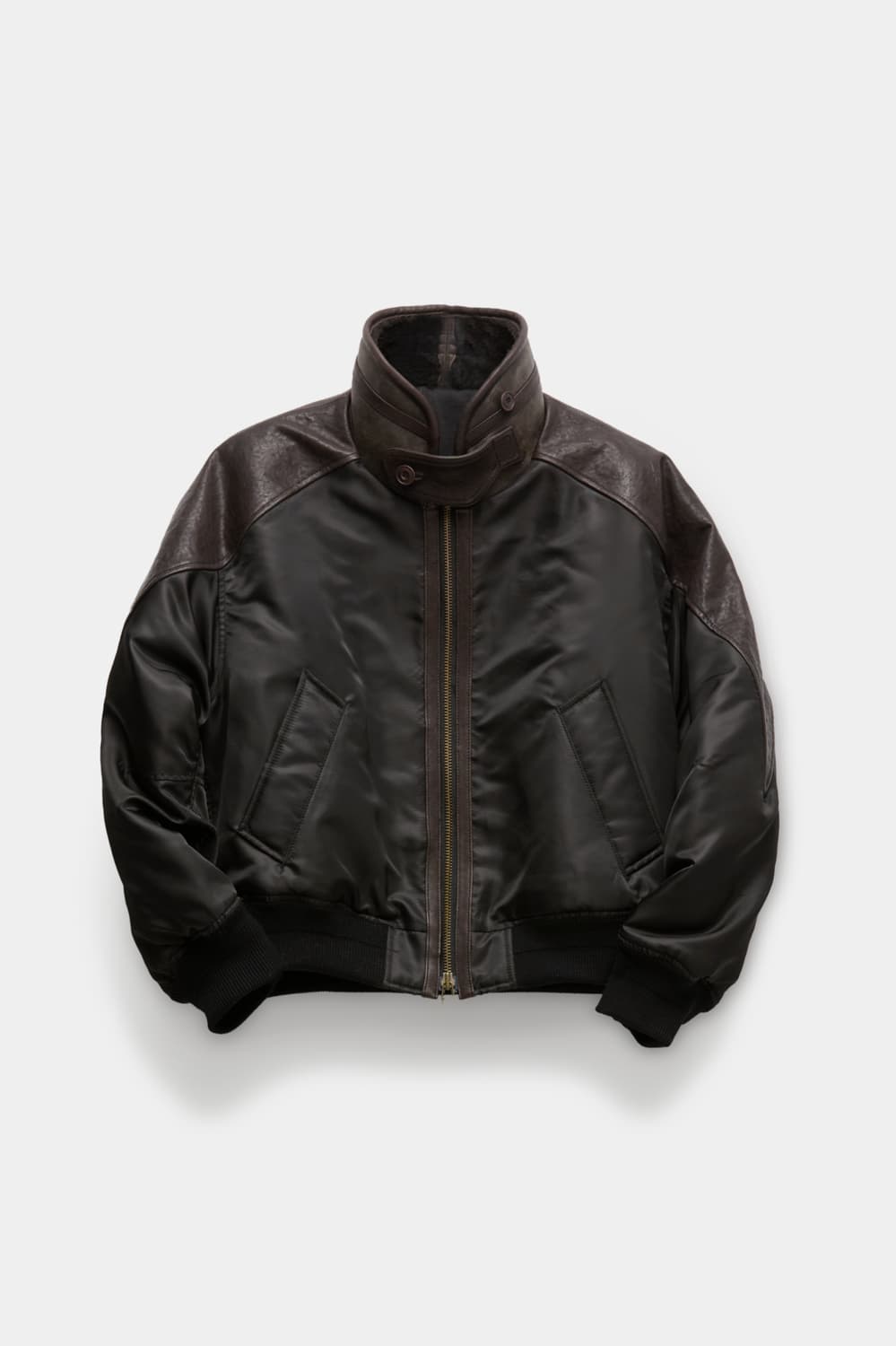 [XL]쿠어 하이넥 시어링 믹스드 MA-1 점퍼 상품이미지1