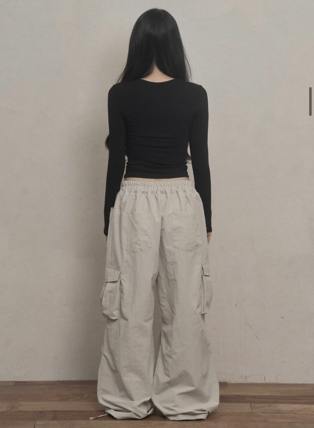 카키포인트 파라수트 팬츠 라이트 그레이 상품이미지2