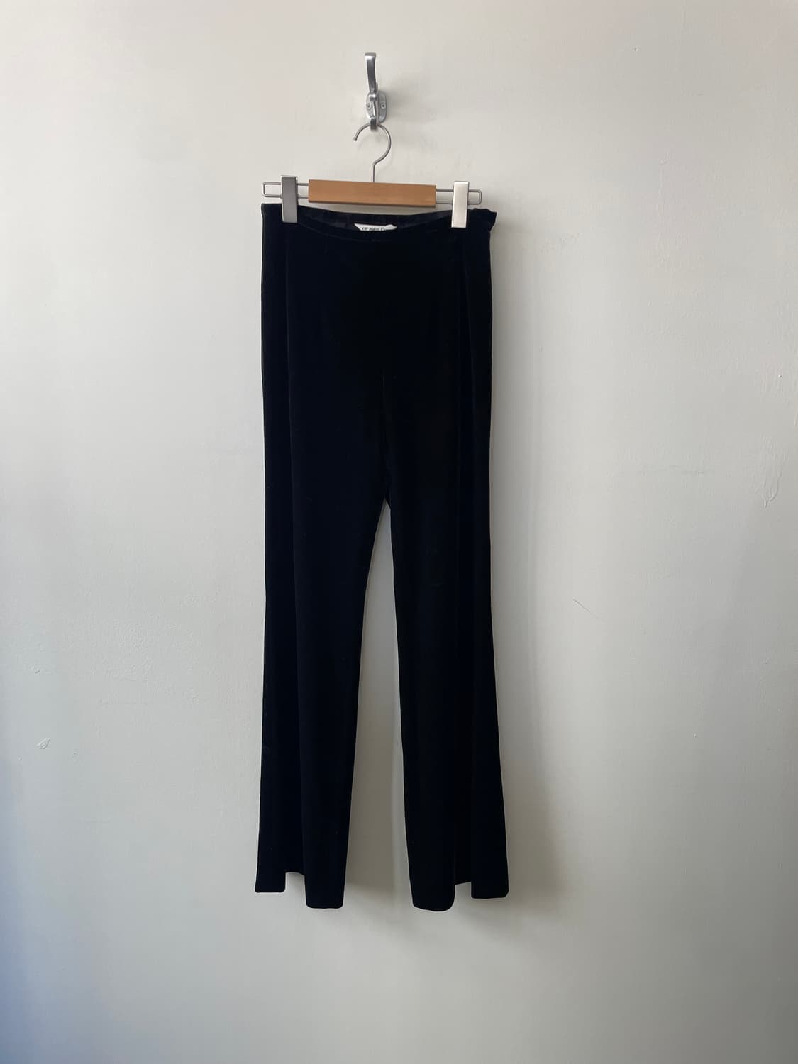 vintage black velvet boots cut pants 상품이미지1