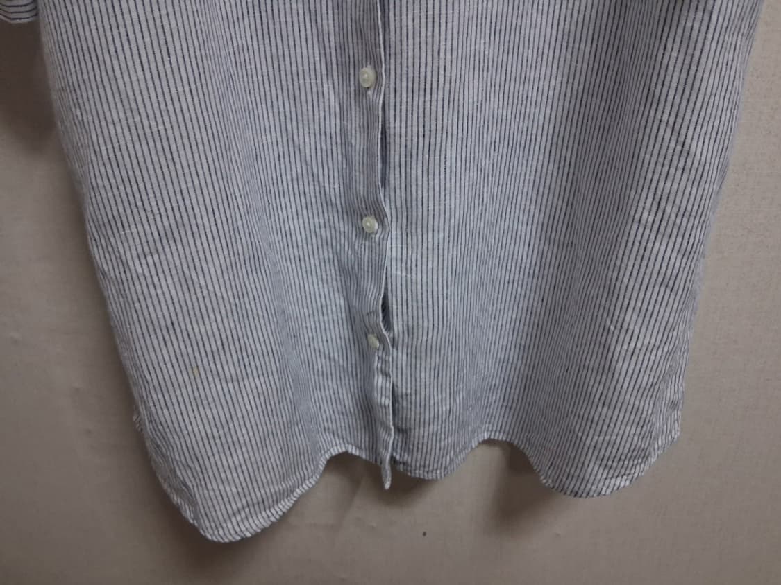 무인양품 MUJI 무지  린넨 셔츠원피스 100%린넨6677. L 상품이미지5