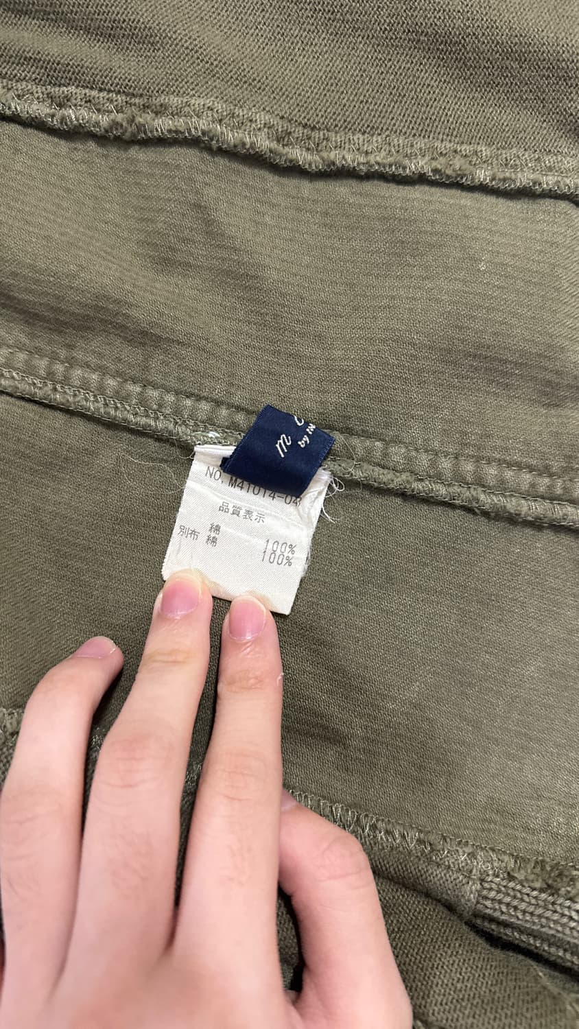 [~2.12](마지막가격) 워싱 하이넥 버튼 투웨이 올리브 카키 후드집업 상품이미지6