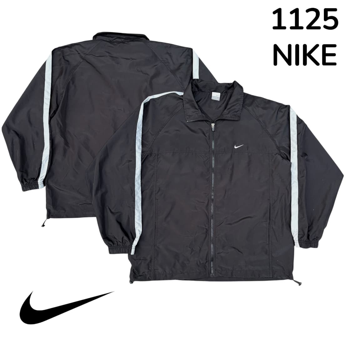 00s 나이키 사이드 라인 블랙 바람막이 XL 상품이미지1