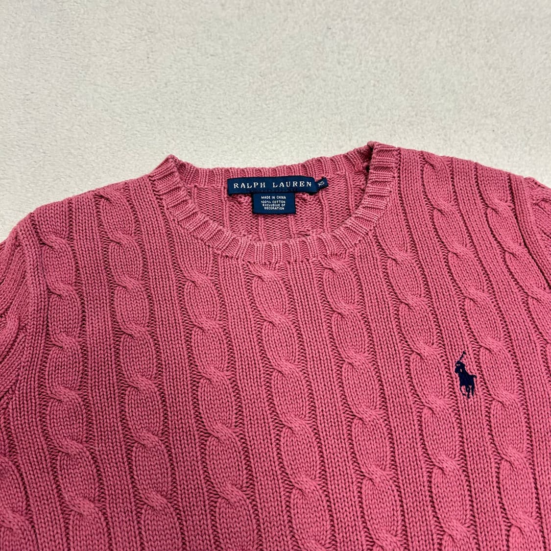 Polo Ralph Lauren pink cable knit 상품이미지5