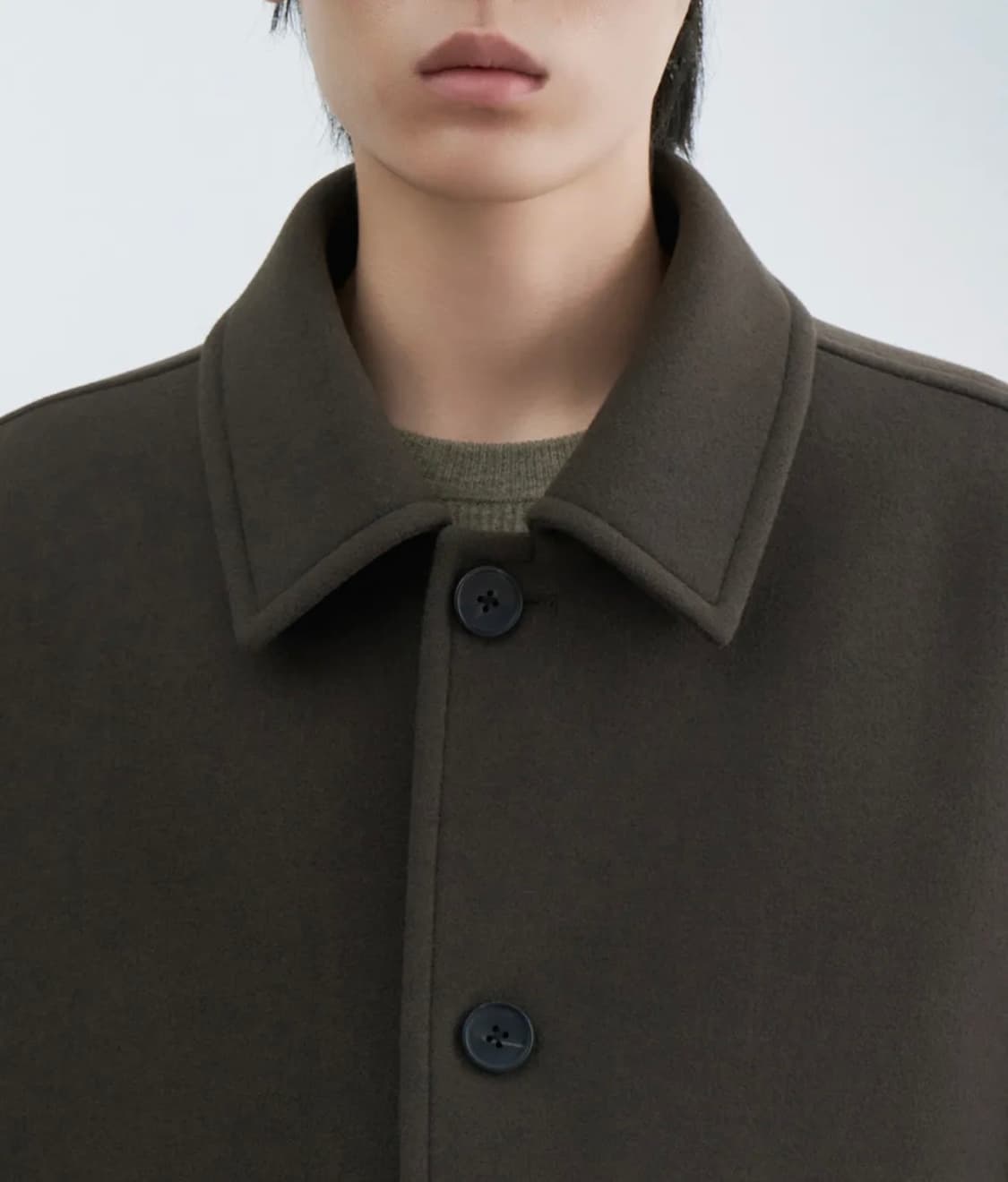 무신사 스탠다드 데일리 하프 발마칸 코트 [카키 브라운] L 상품이미지4