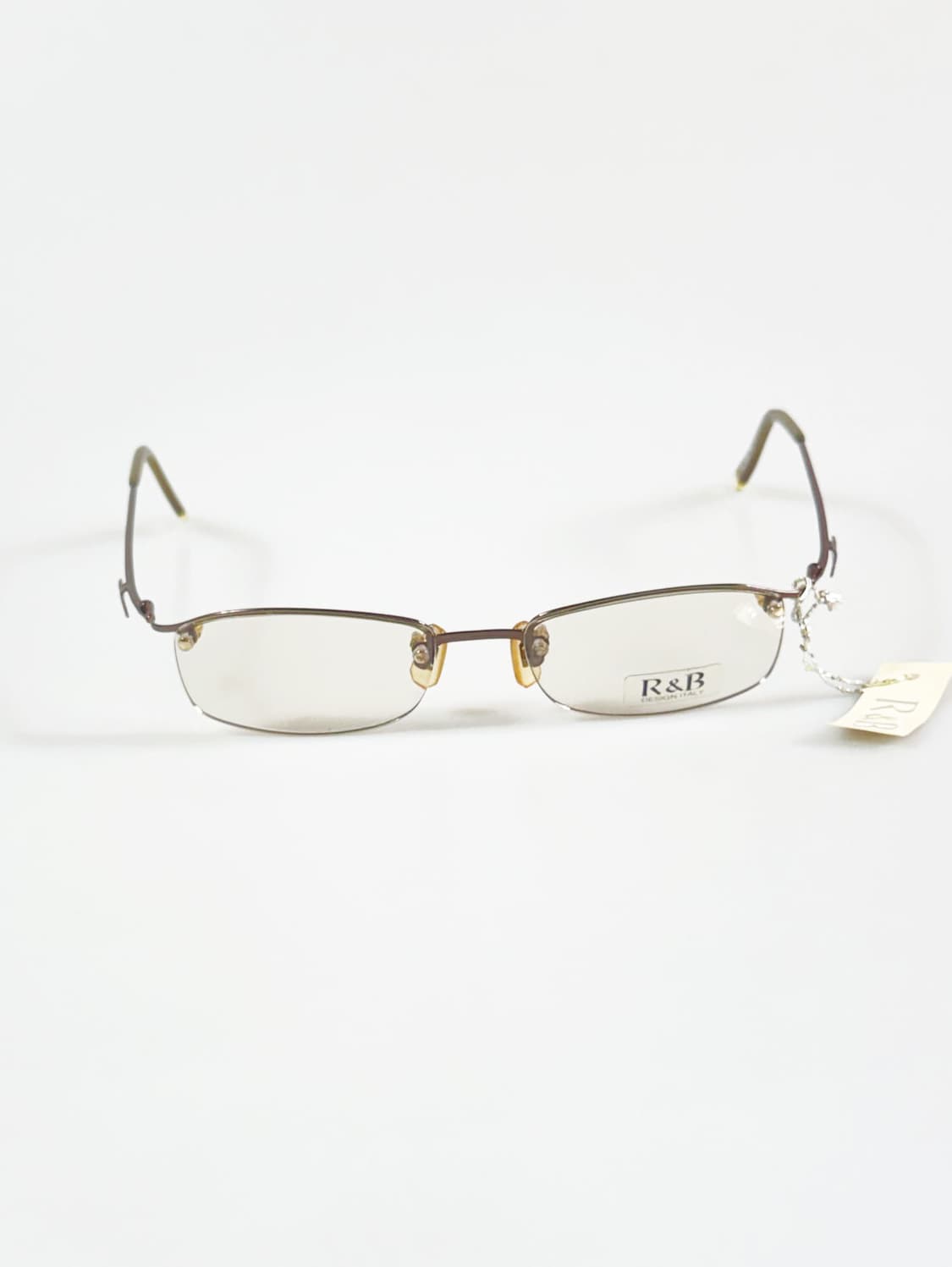 R&B EYEWEAR 무테 스퀘어 메탈 프레임 빈티지 안경 상품이미지2