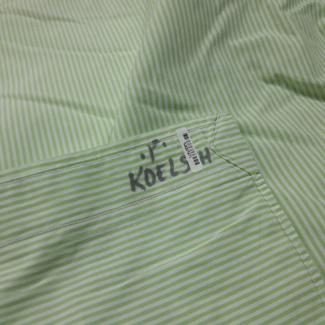 CL439 2XL 폴로 90s 코튼 스트라이프 라이트그린 셔츠 남방 상품이미지6