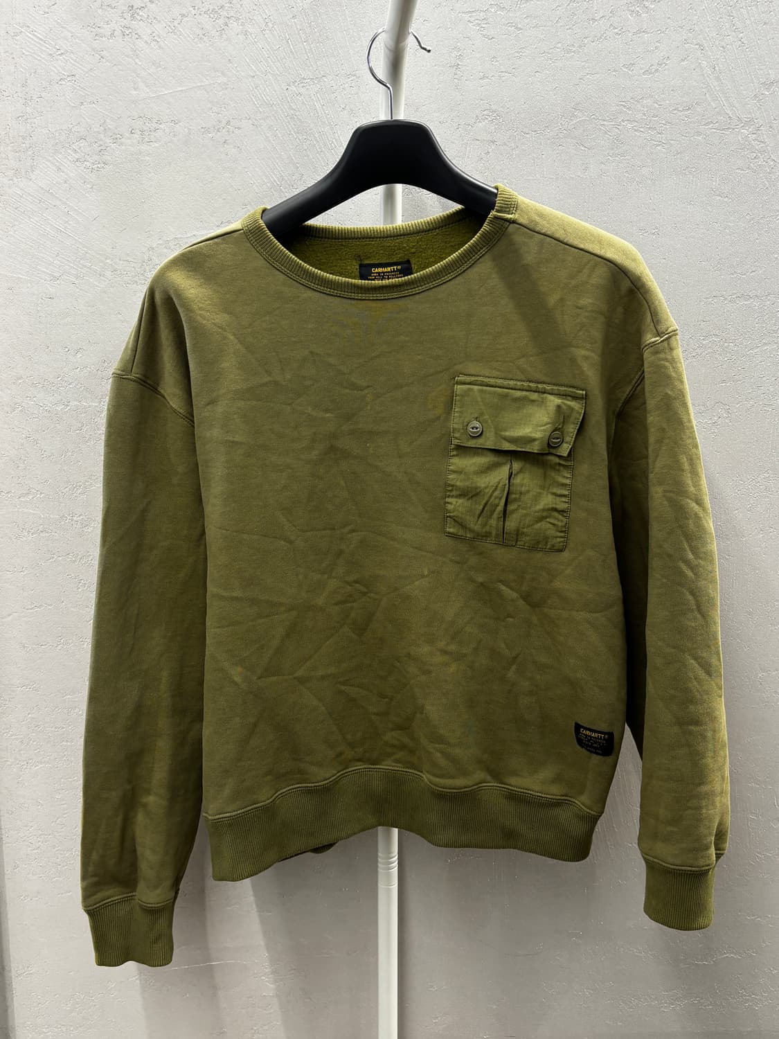 칼하트 포켓 스웨트셔츠 카키색 L 상품이미지2