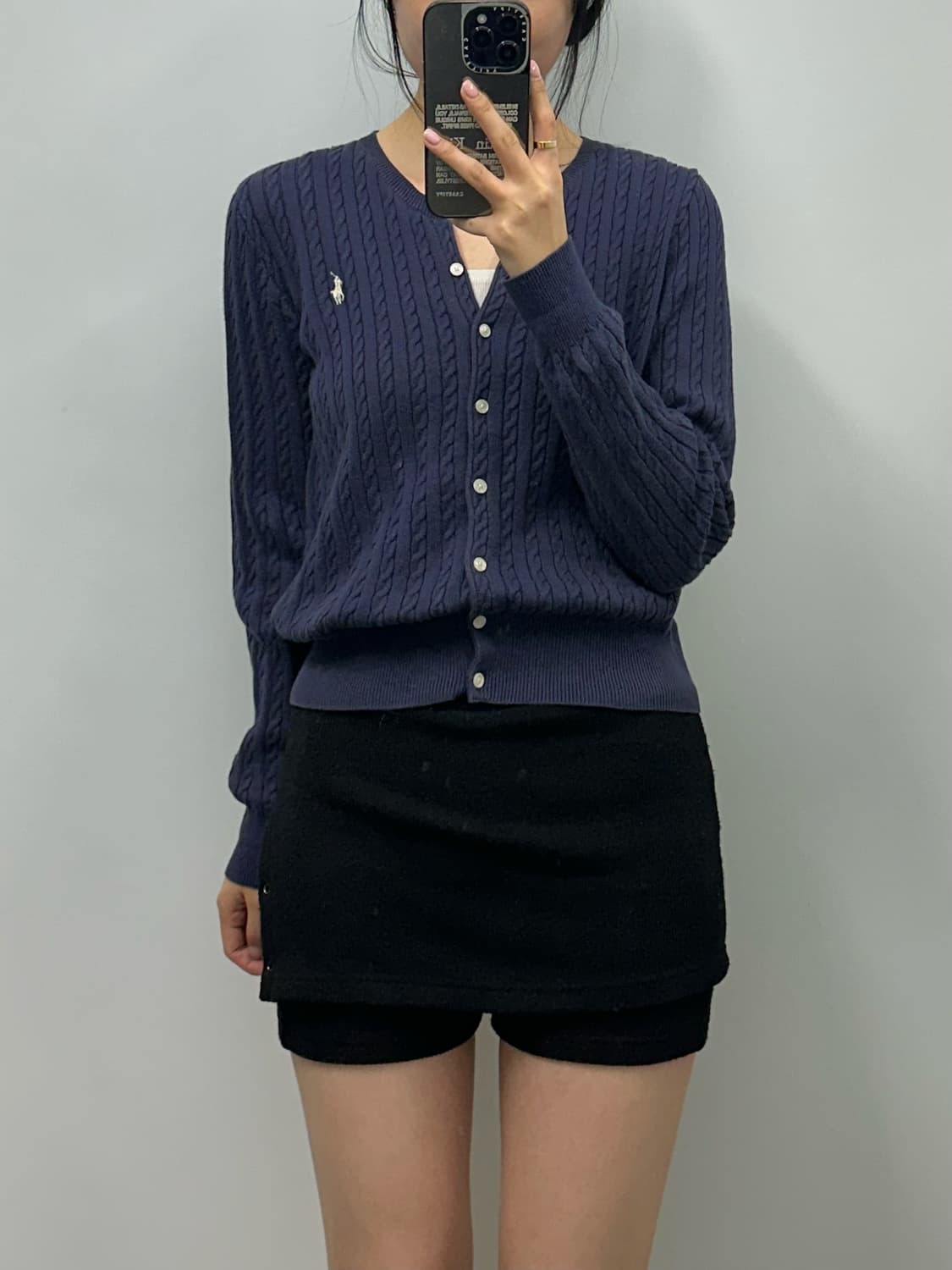 폴로 랄프로렌 네이비 꽈배기 니트 가디건 상품이미지1