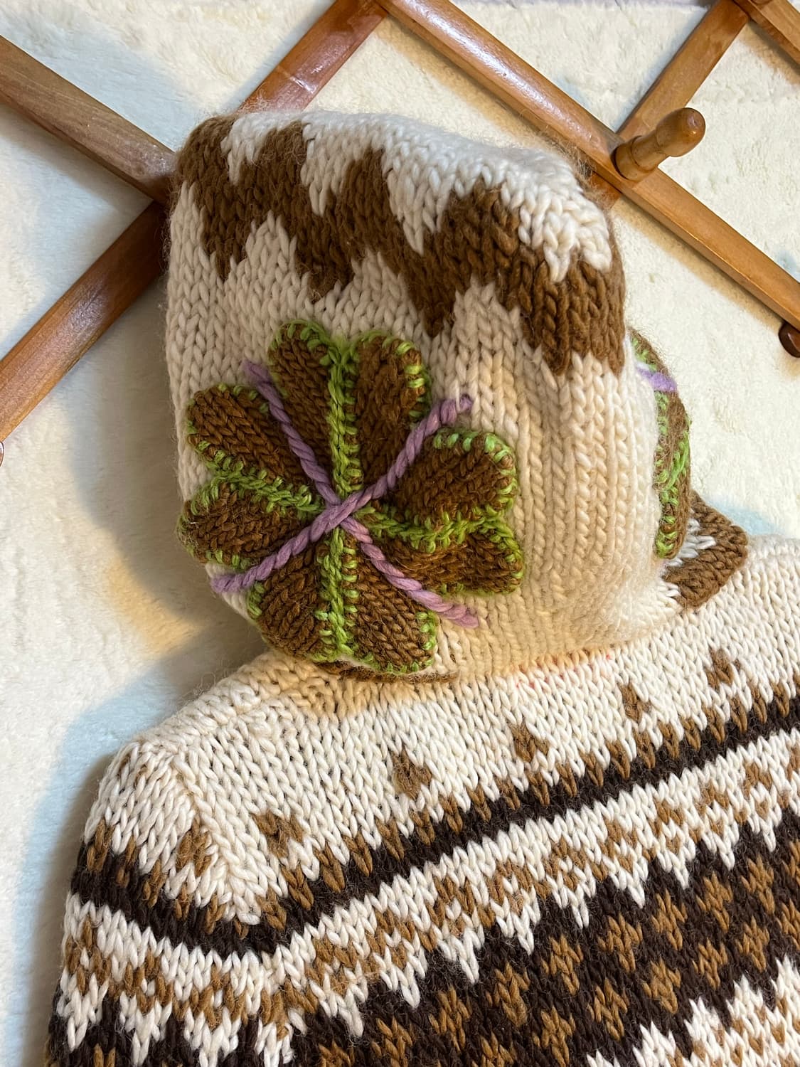 빈티지 모리걸 자수 니트 떡볶이 코트  상품이미지3