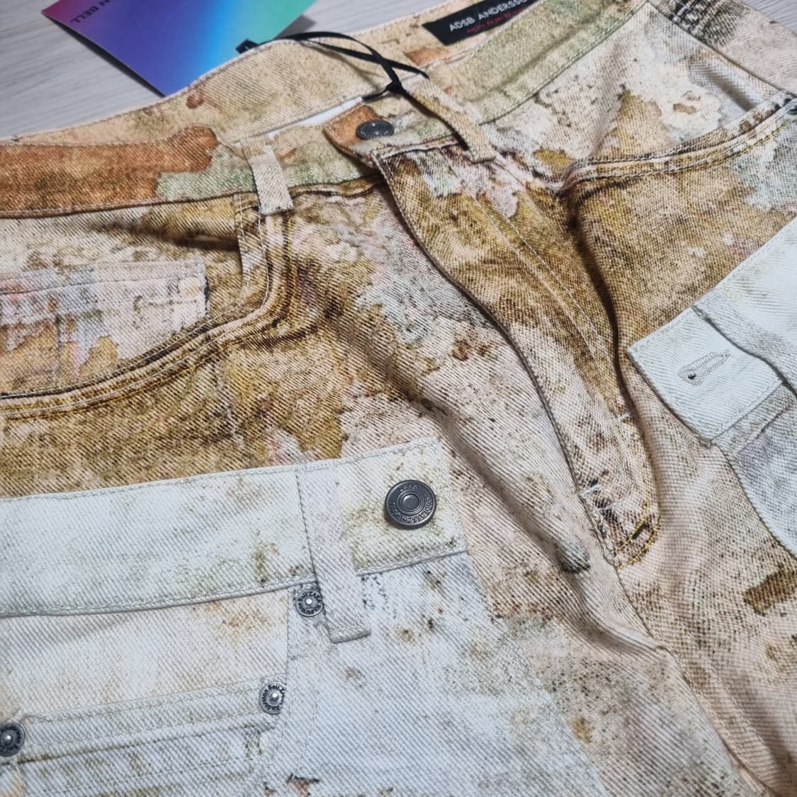 자라x앤더슨벨 자더슨 더블웨이스트밴드 빈티지 프린트 진  6085/488 상품이미지7