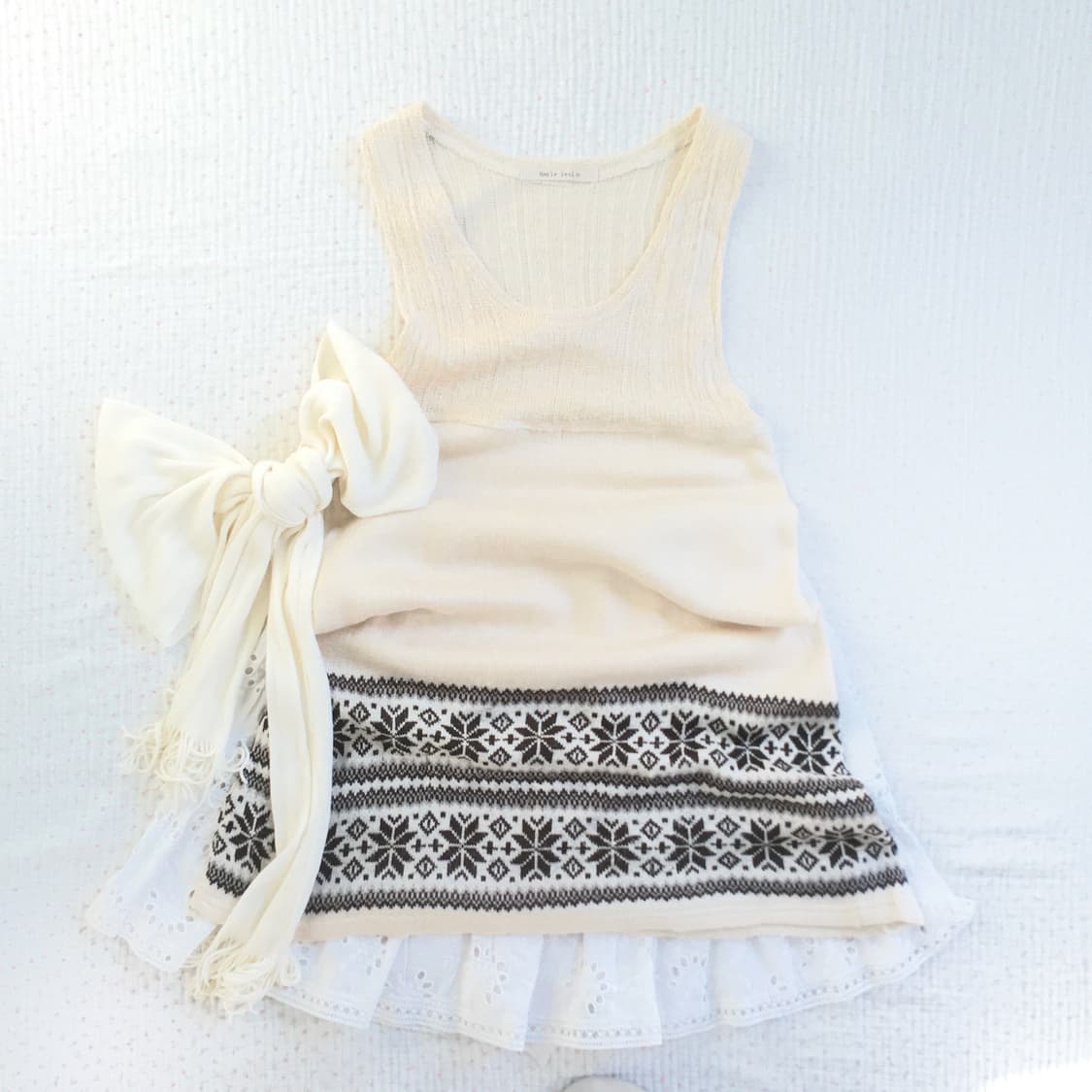 Maple feels /아이보리 니트 원피스 민소매니트 모리룩민소매니트 상품이미지1