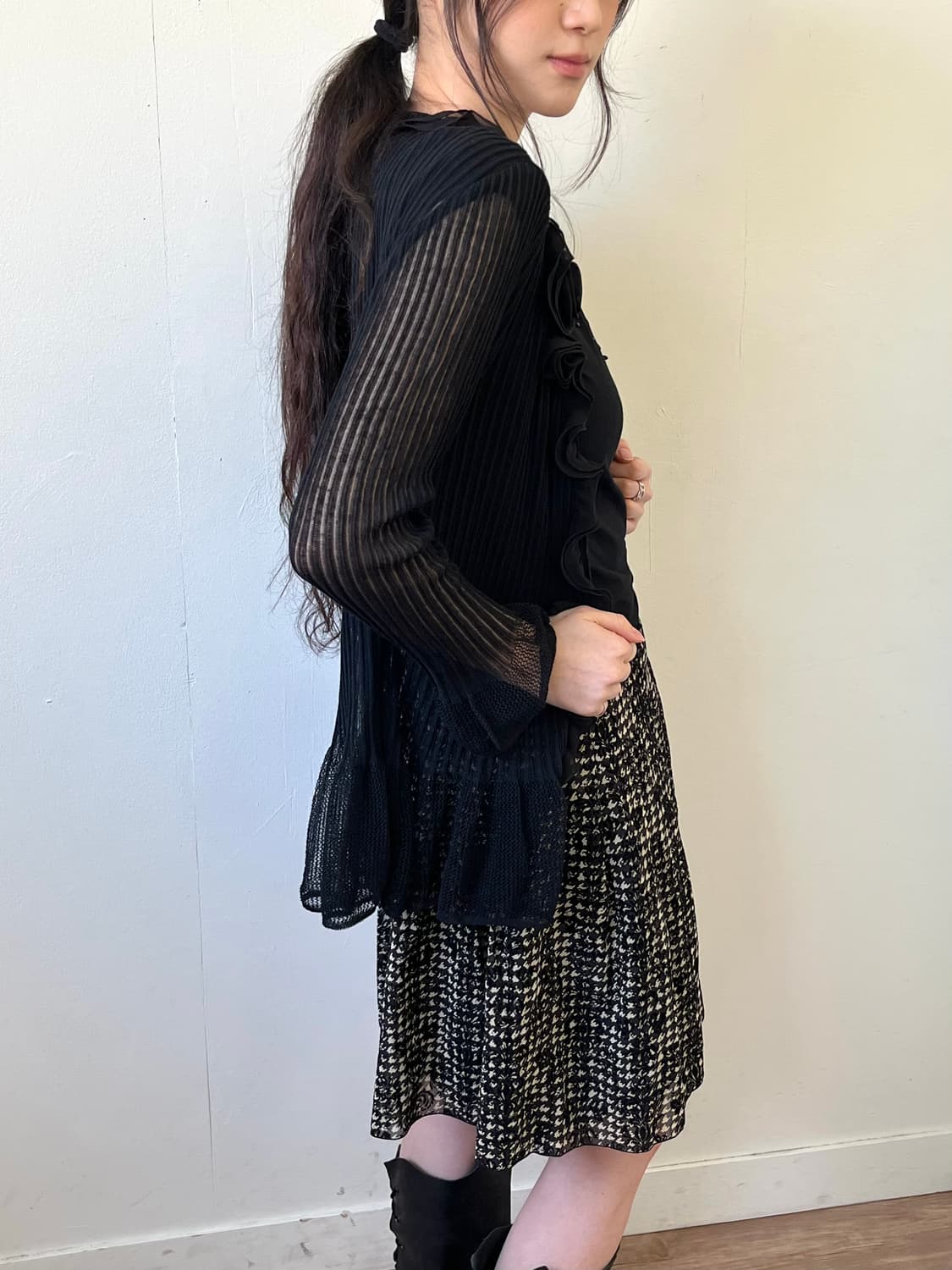 Chamois 플라워 시스루 가디건 상품이미지8