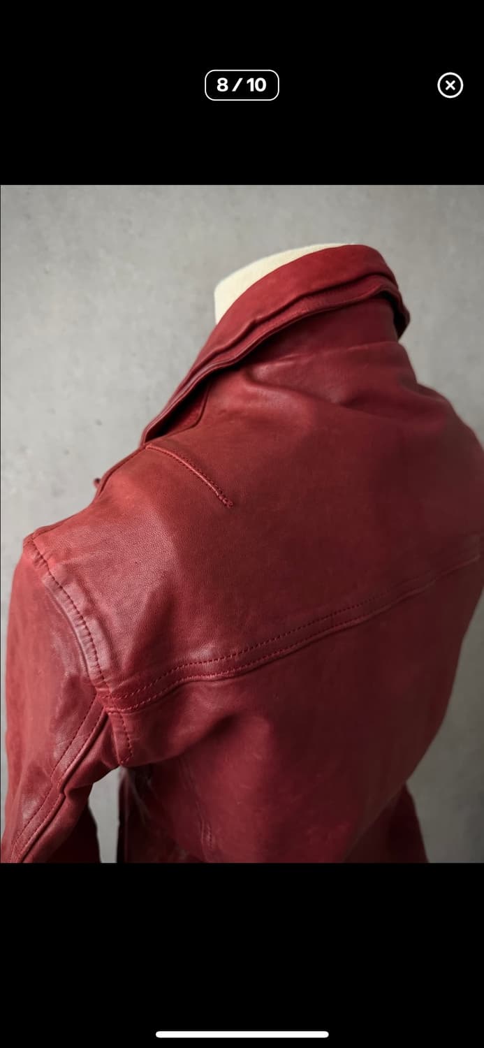 Isamu katayama horse leather jacket red 상품이미지8