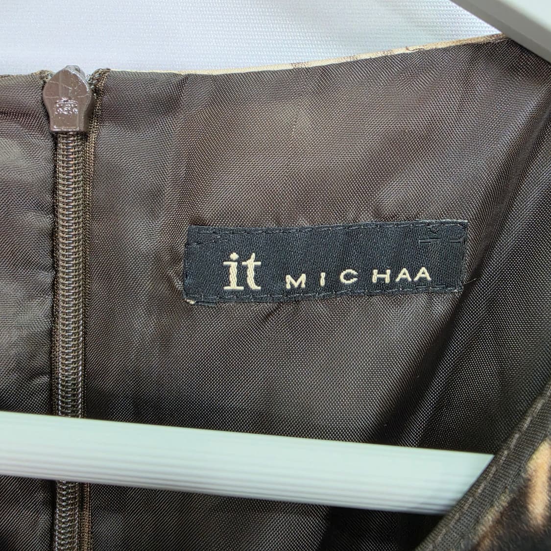 잇미샤 레오파드 패턴 캉캉 7부 긴팔 미니 원피스 드레스 55사이즈 상품이미지7