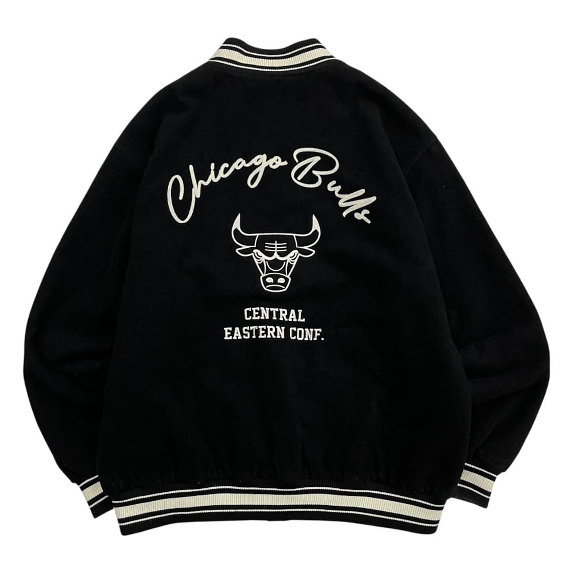 NBA 패치로고 블랙 시카고불스 바시티 자켓 L 상품이미지4